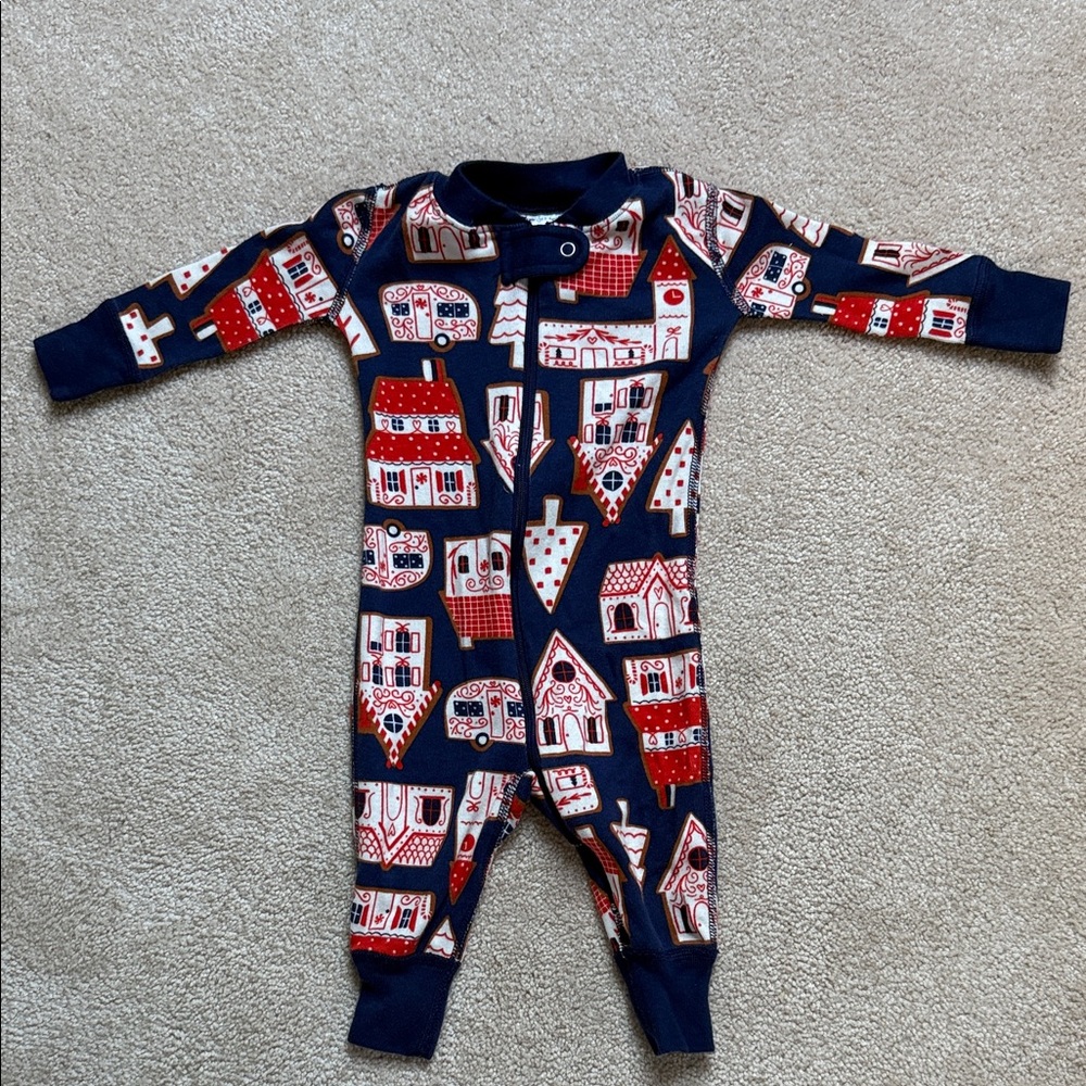 Hanna Andersson holiday gingerbread Zip Sleeper 3-6 months